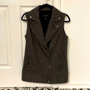 Banana Republic tweed sleeveless motor jacket XS